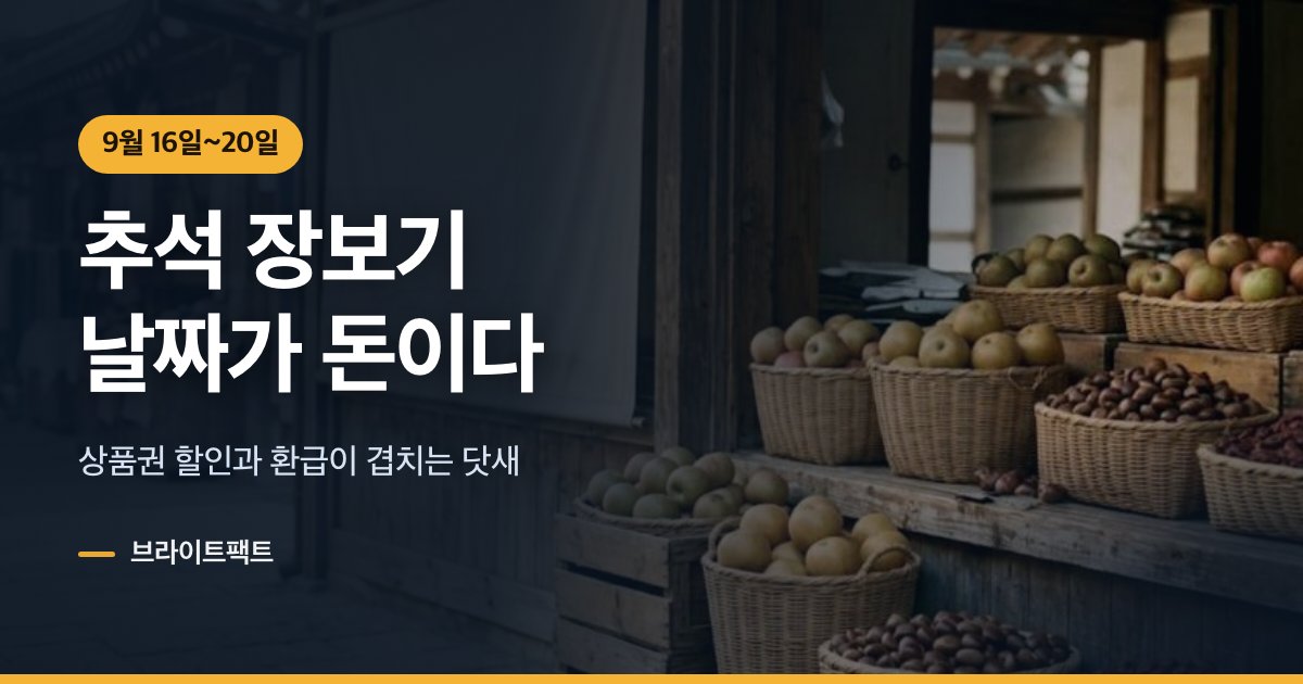 추석 민생안정대책, 분기점은 9월 16일이다