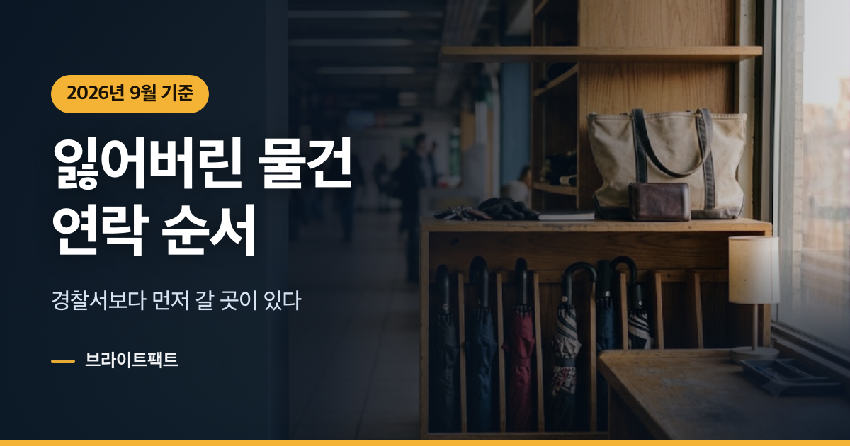 분실물 찾기, 경찰서보다 먼저 연락할 곳이 있다