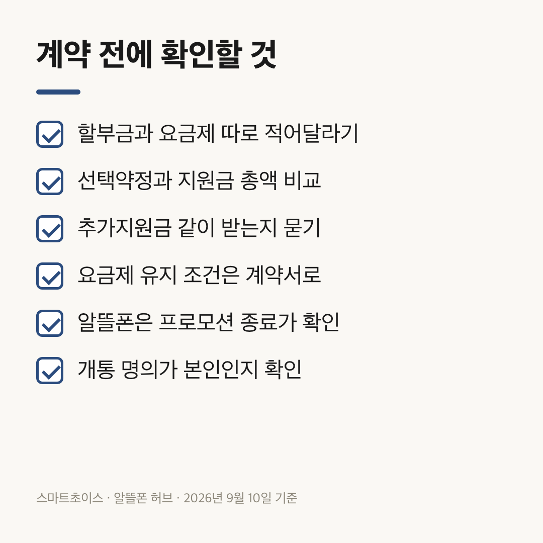 아이폰 듀오 계약 전 확인할 여섯 가지 체크 항목
